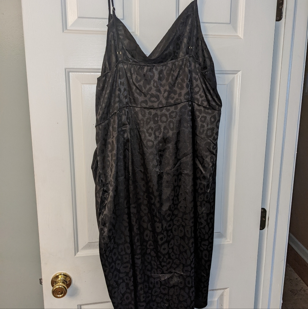 Shein black cheetah print dress